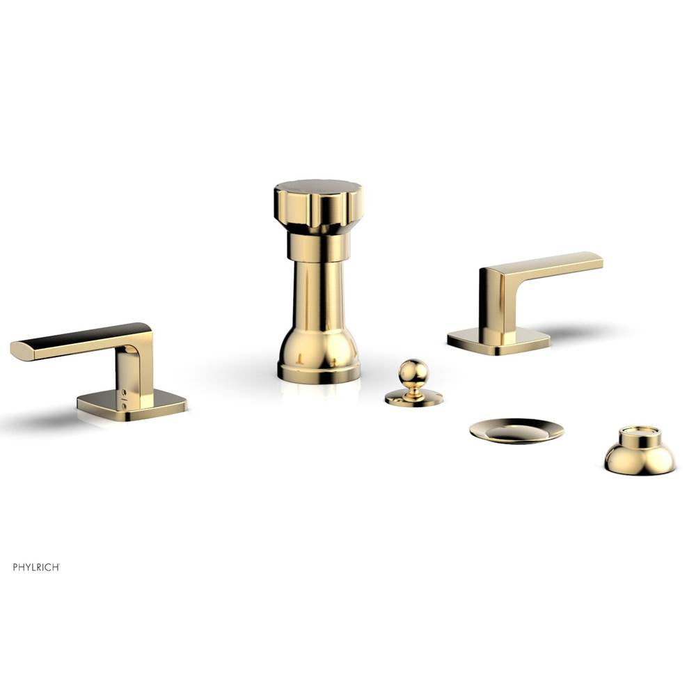 Phylrich - Four Hole Bidet Set Radi, Lever Handle - Satin Brass