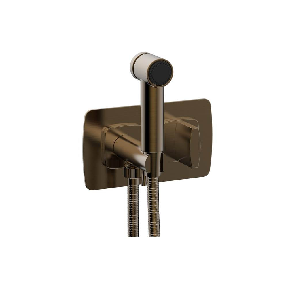 Phylrich - Wall Mounted Bidet Set Radi, Blade Handle - Antique Brass