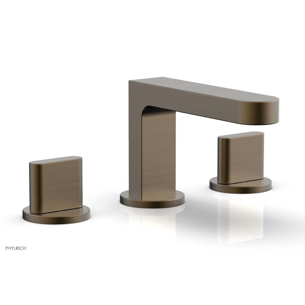 Phylrich - ROND Widespread Faucet - Blade Handles Low Spout 183-04 - Old English Brass