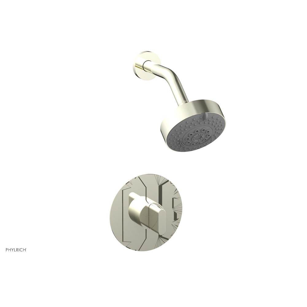 Phylrich - Pb Shwr Kit Rond, Blade Handle - Satin Brass