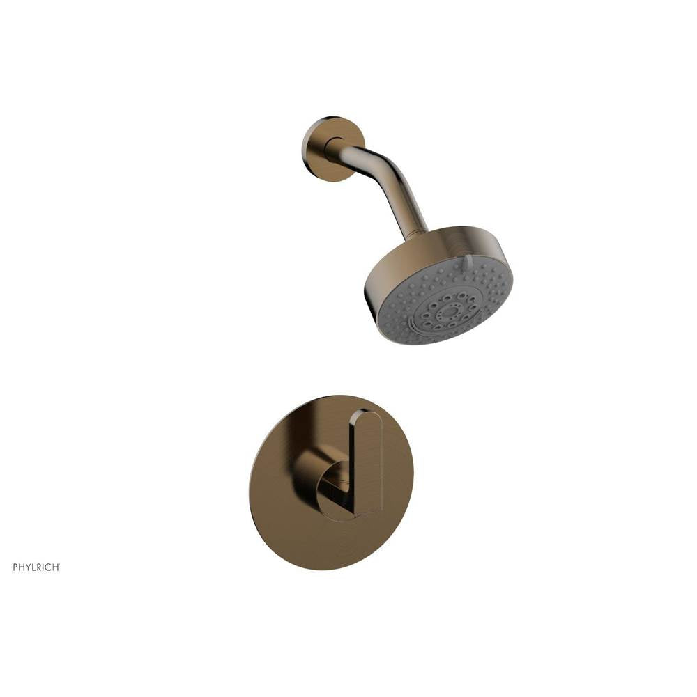 Phylrich - Pb Shwr Kit Rond, Lever Handle - Antique Brass