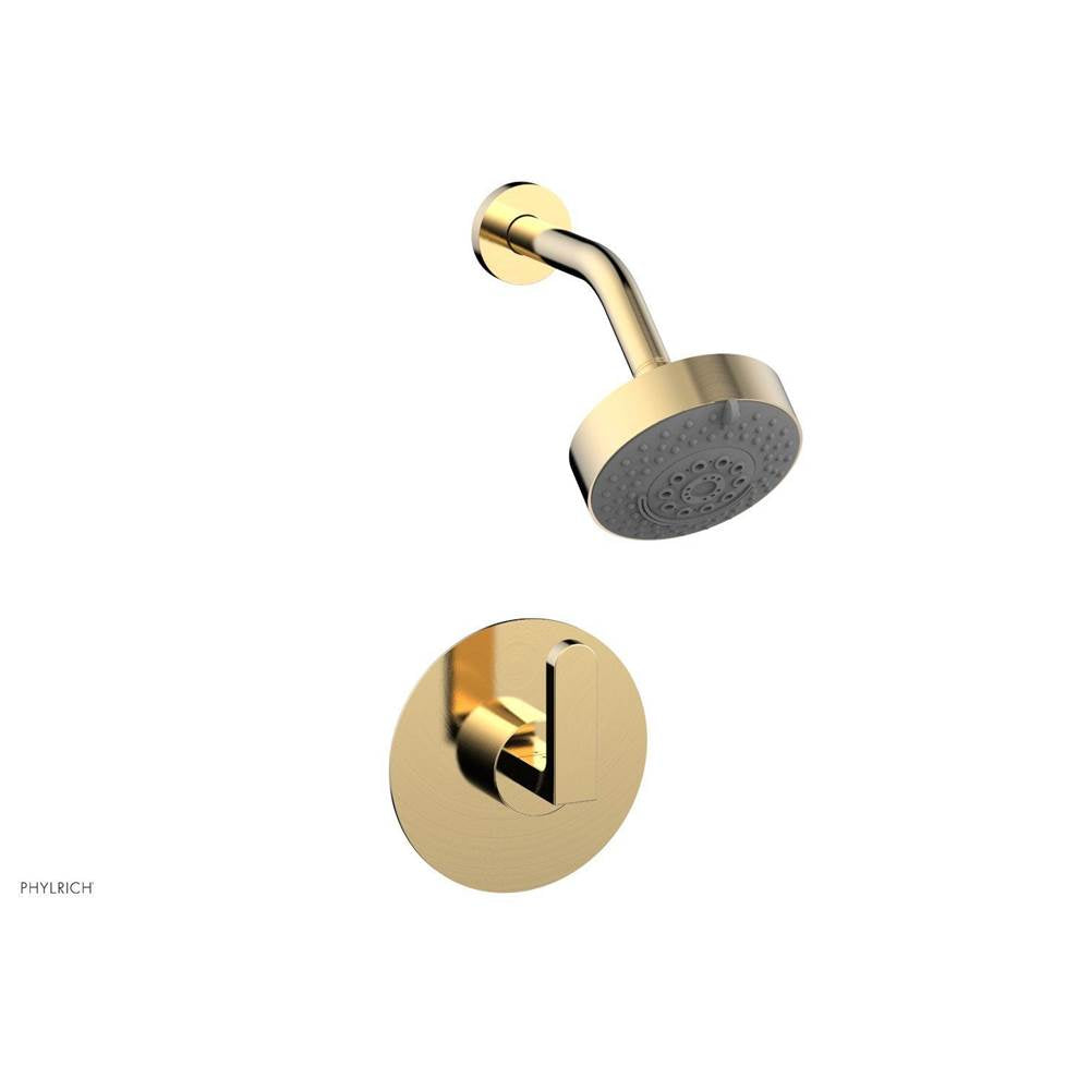 Phylrich - Pb Shwr Kit Rond, Lever Handle - Satin Brass