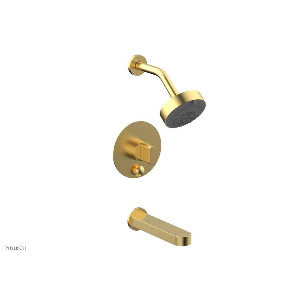 Phylrich - Pb Tub & Shwr Kit Rond, Blade Handle - Burnished Gold