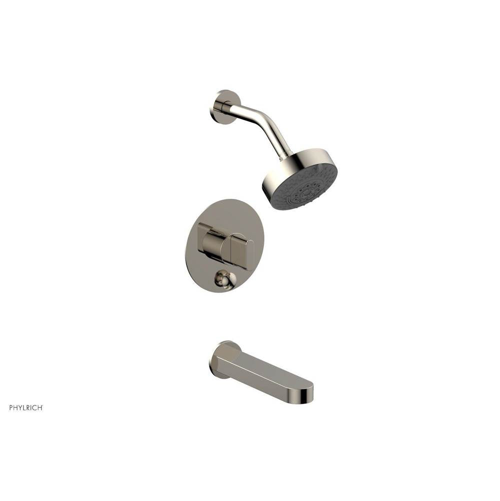 Phylrich - Pb Tub & Shwr Kit Rond, Blade Handle - Polished Nickel
