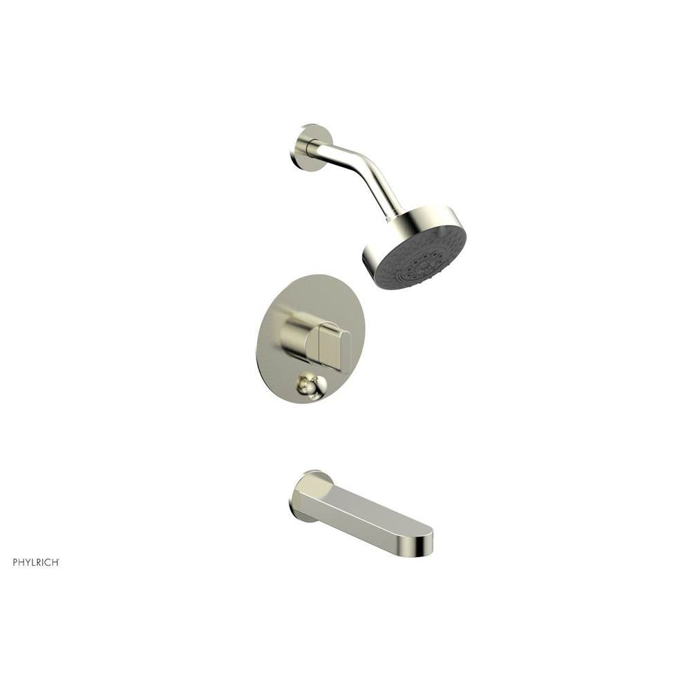 Phylrich - Pb Tub & Shwr Kit Rond, Blade Handle - Satin Nickel