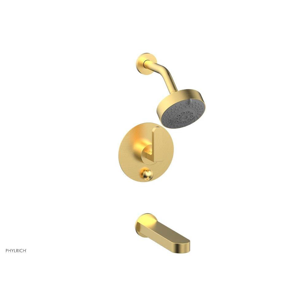 Phylrich - Pb Tub & Shwr Kit Rond, Lever Handle - Burnished Gold