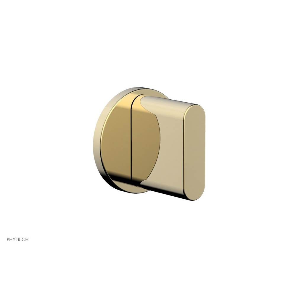 Phylrich - Volume Control Trim Rond, Blade Handle - Polished Brass Uncoated