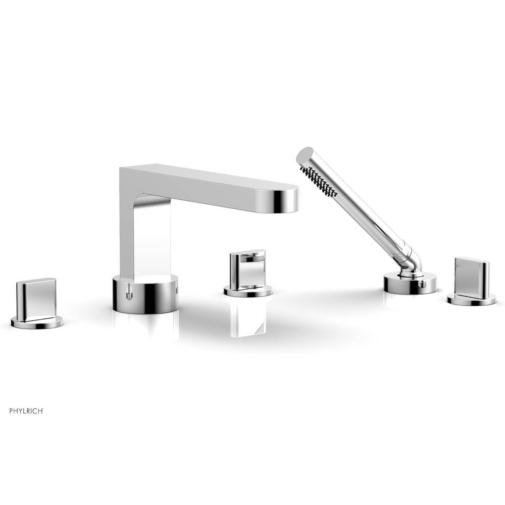 Phylrich - Deck Tub Set Rond W/ Hs, Blade Handle - Polished Chrome