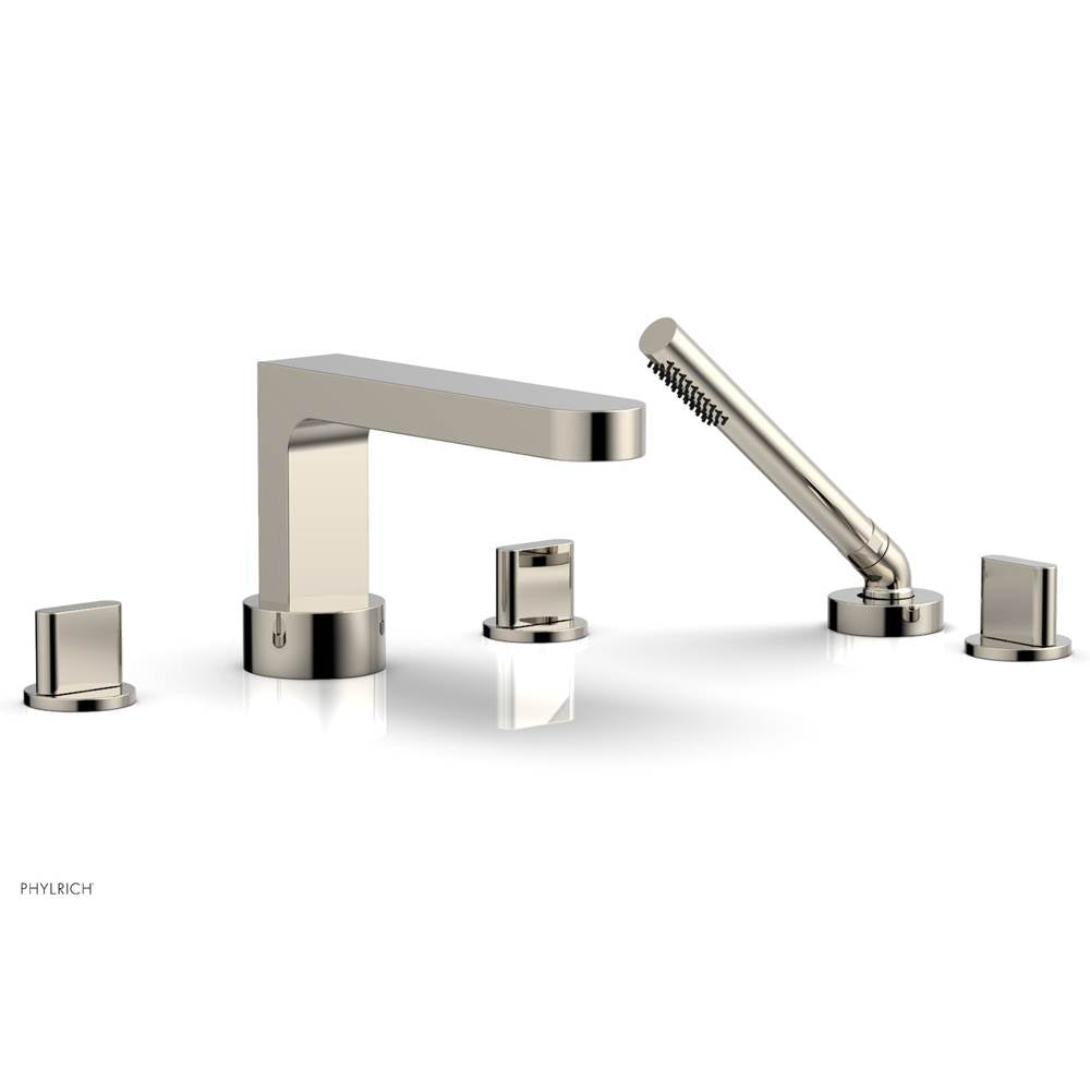 Phylrich - Deck Tub Set Rond W/ Hs, Blade Handle - Polished Nickel