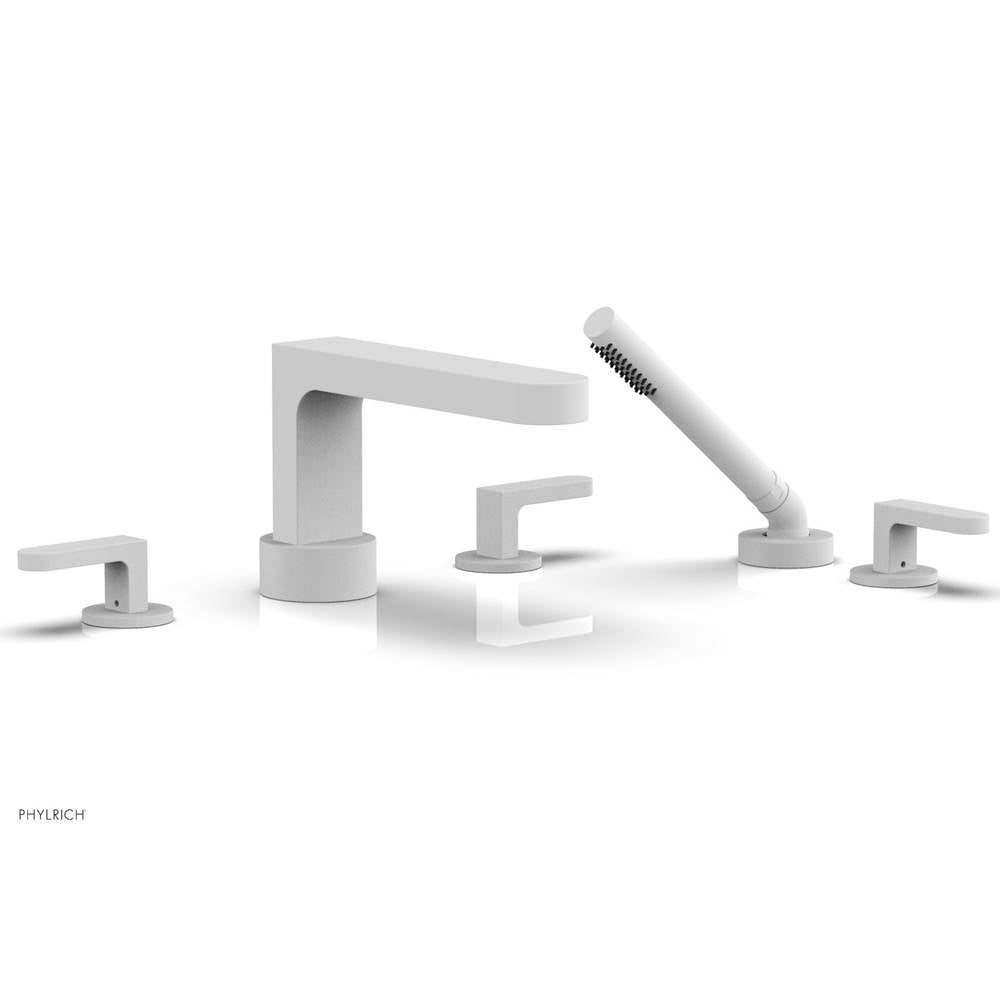 Phylrich - Deck Tub Set Rond W/ Hs, Lever Handle - Satin White