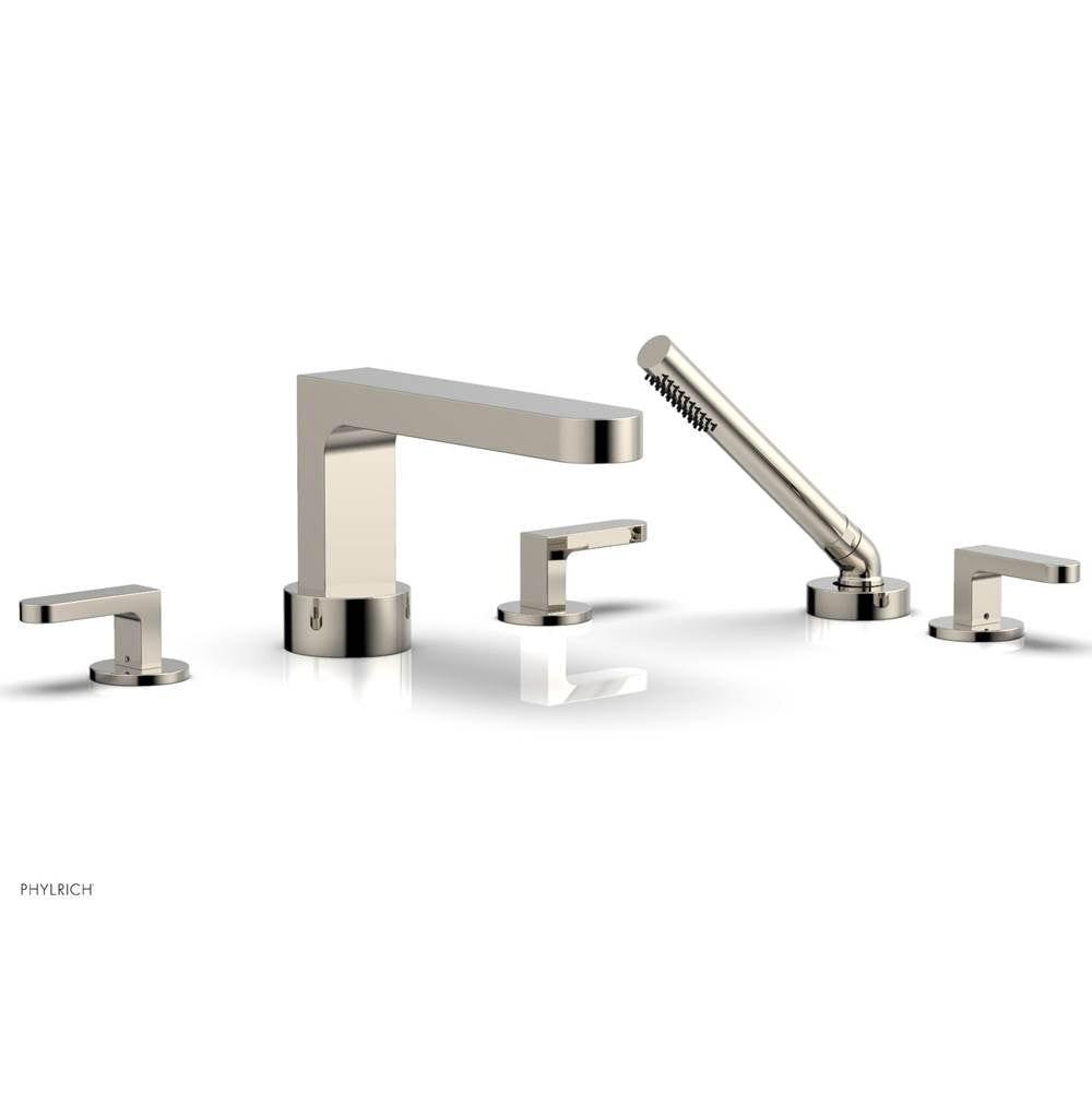 Phylrich - Deck Tub Set Rond W/ Hs, Lever Handle - Polished Nickel