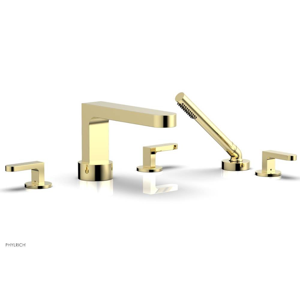 Phylrich - Deck Tub Set Rond W/ Hs, Lever Handle - Polished Brass