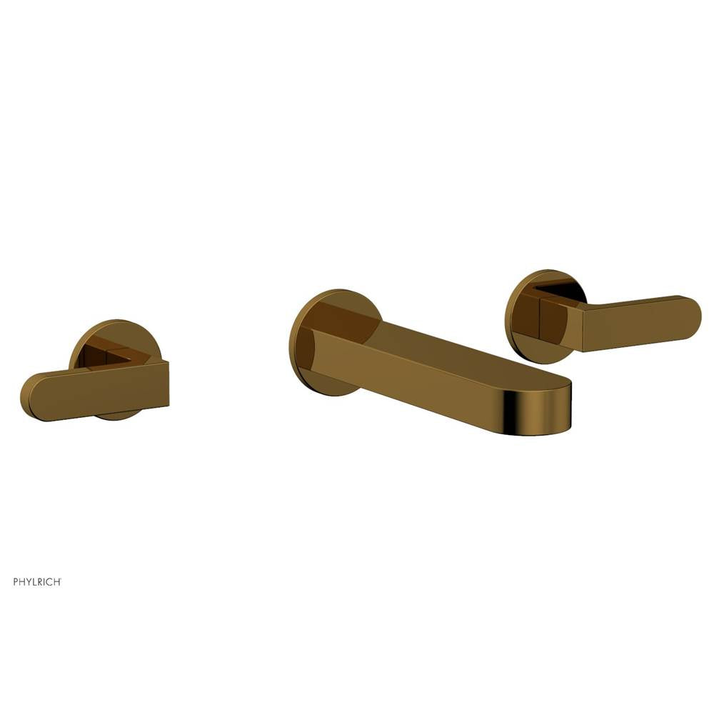 Phylrich - Wall Tub Set Rond, Lever Handle - French Brass