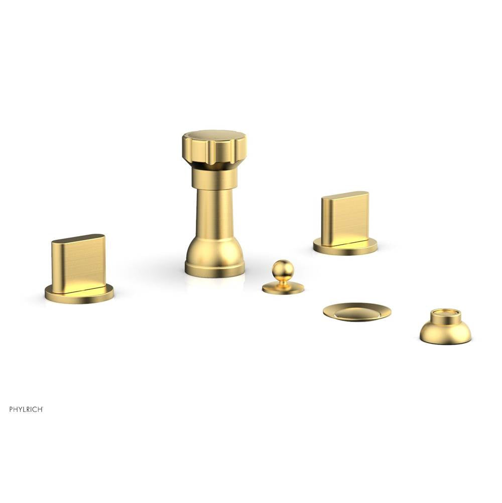Phylrich - Four Hole Bidet Set Rond, Blade Handle - Burnished Gold
