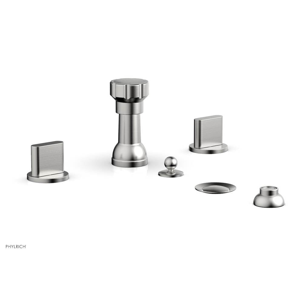 Phylrich - Four Hole Bidet Set Rond, Blade Handle - Satin chrome