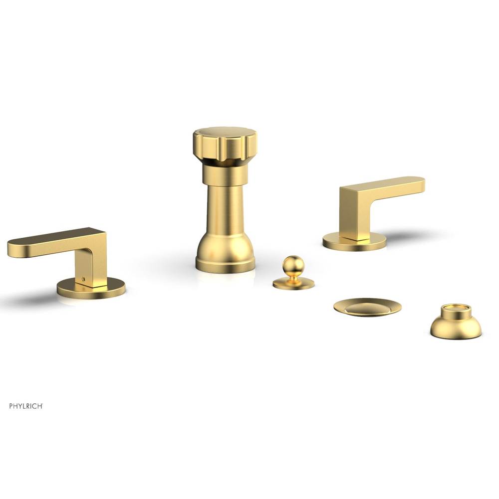 Phylrich - Four Hole Bidet Set Rond, Lever Handle - Burnished Gold