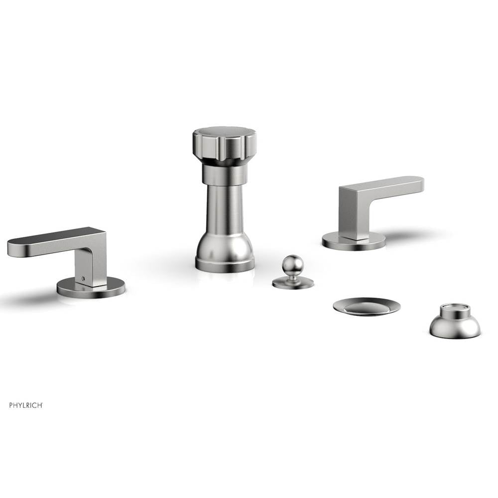 Phylrich - Four Hole Bidet Set Rond, Lever Handle - Satin chrome