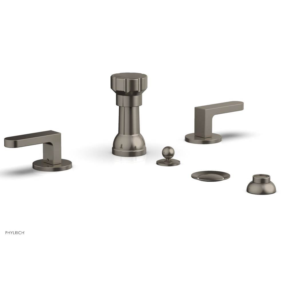 Phylrich - Four Hole Bidet Set Rond, Lever Handle - Pewter