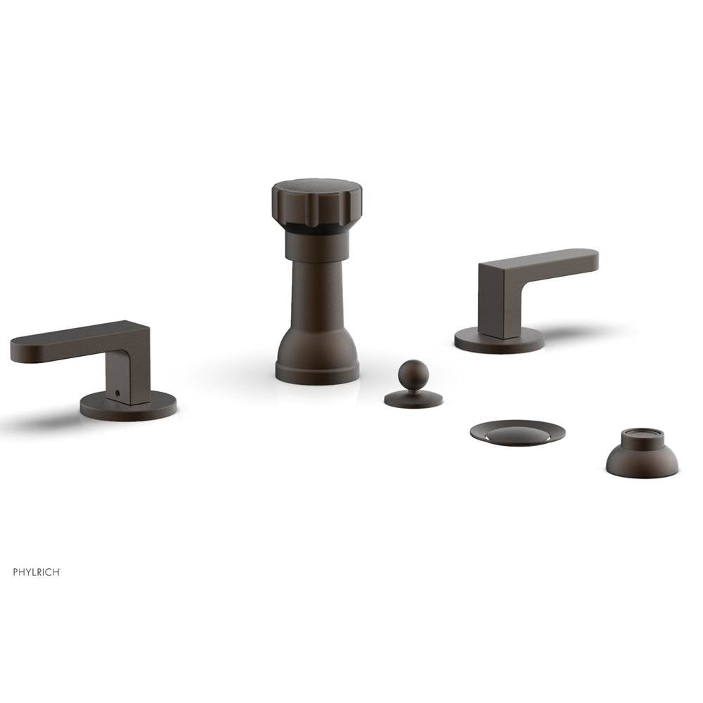 Phylrich - Four Hole Bidet Set Rond, Lever Handle - Oil Rubbed Bronze
