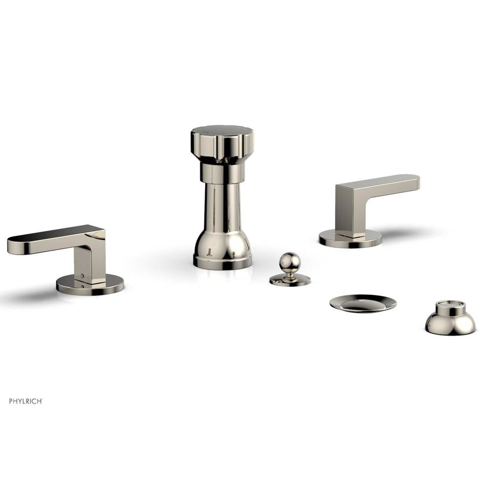 Phylrich - Four Hole Bidet Set Rond, Lever Handle - Polished Nickel