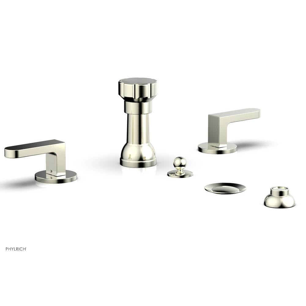 Phylrich - Four Hole Bidet Set Rond, Lever Handle - Satin Nickel