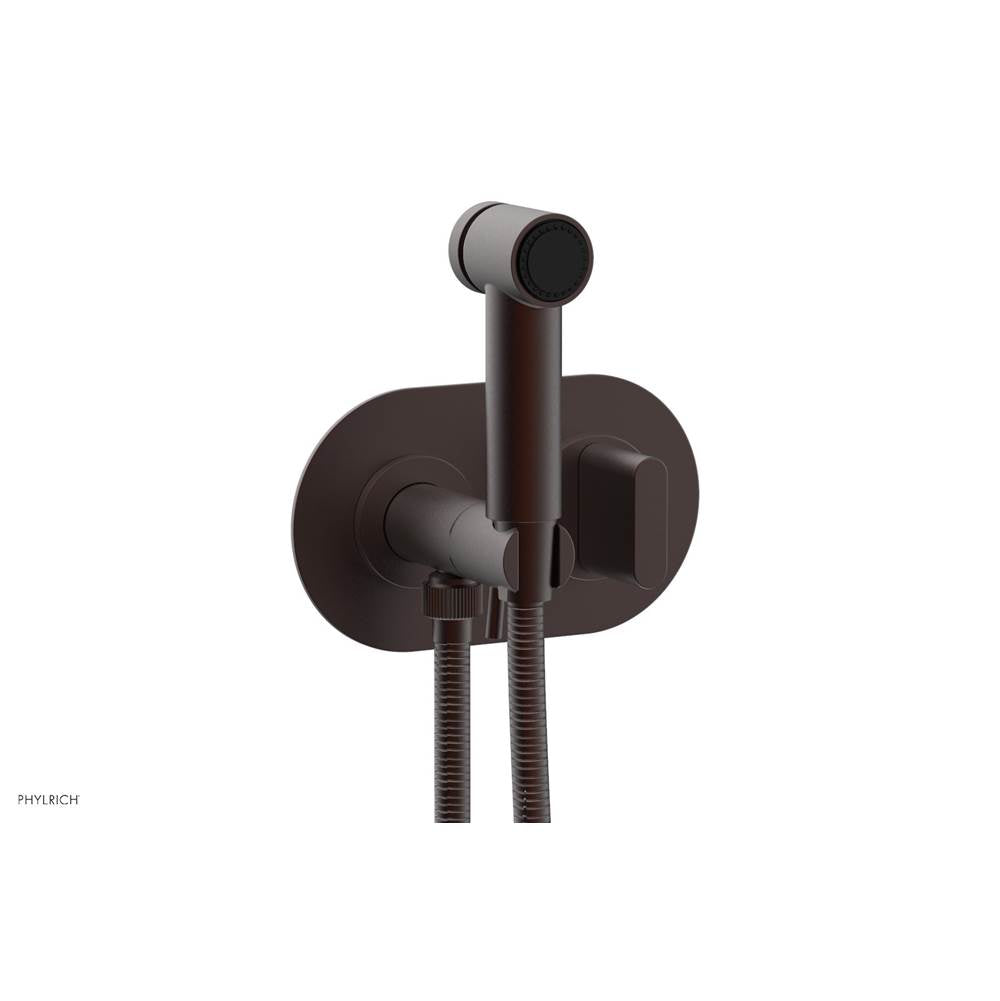 Phylrich - Wall Mounted Bidet Set Rond, Blade Hdl - Weathered Copper
