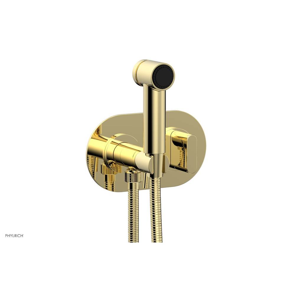 Phylrich - Wall Mounted Bidet Set Rond, Blade Hdl - Polished Brass
