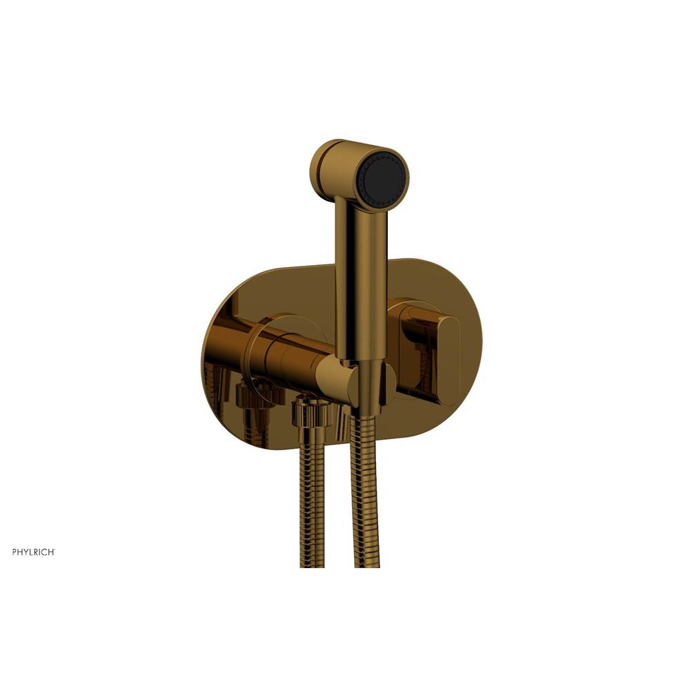 Phylrich - Wall Mounted Bidet Set Rond, Blade Hdl - French Brass