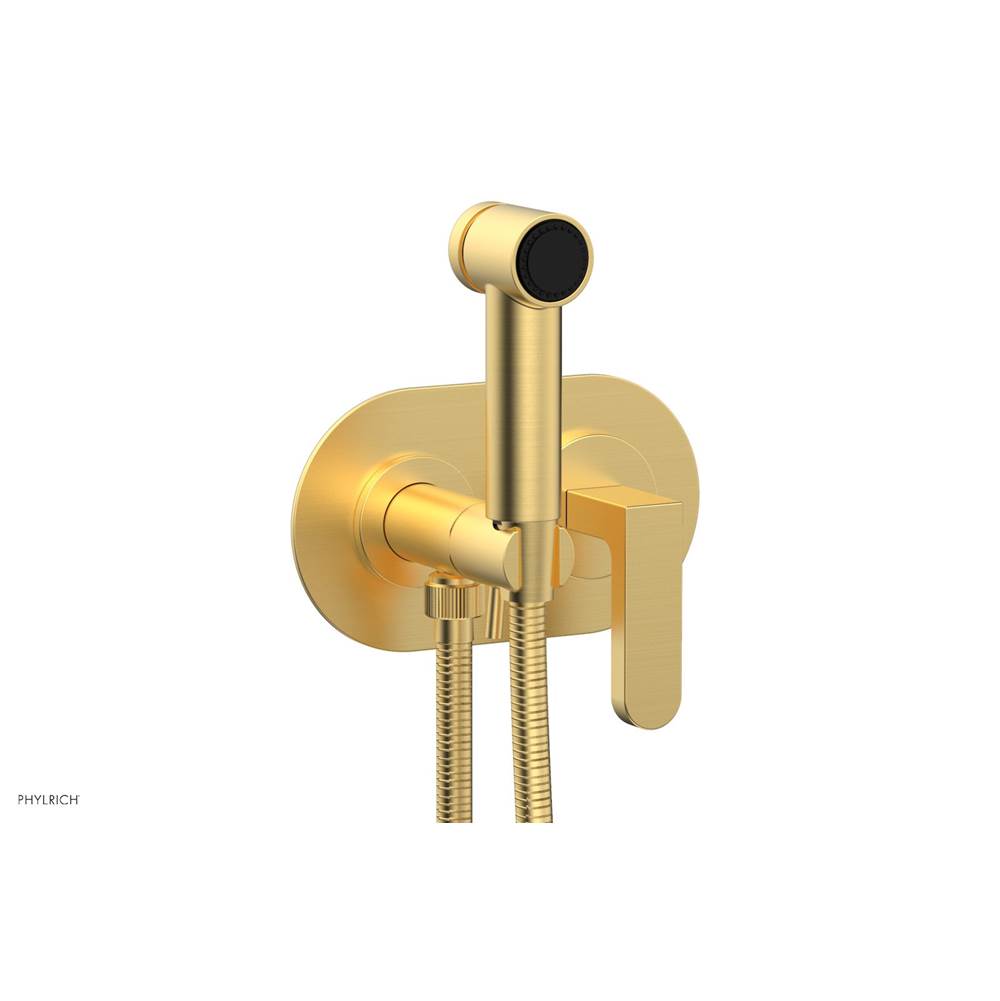 Phylrich - Wall Mounted Bidet Set Rond, Lever Hdl - Burnished Gold