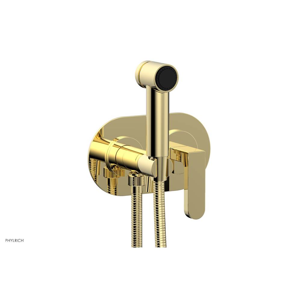 Phylrich - Wall Mounted Bidet Set Rond, Lever Hdl - Polished Brass