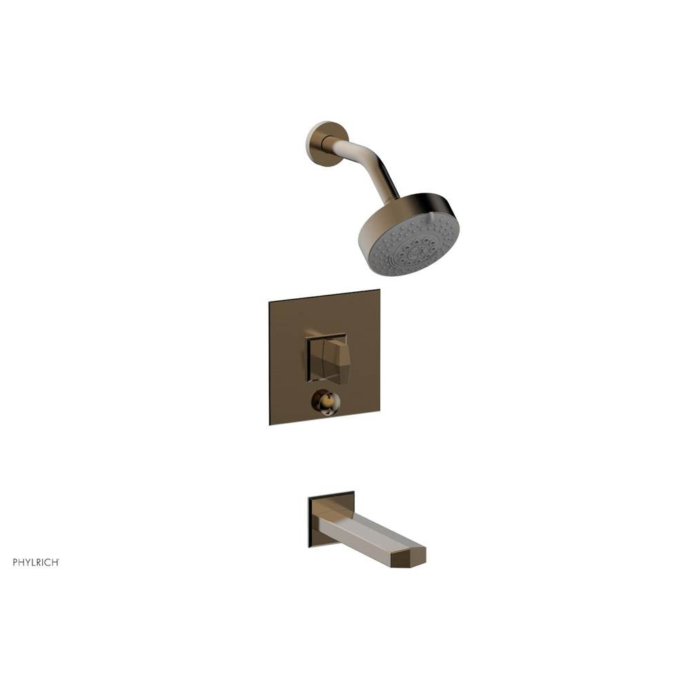 Phylrich - Pb Tub & Shwr Kit Diama, Blade Handle - Antique Brass
