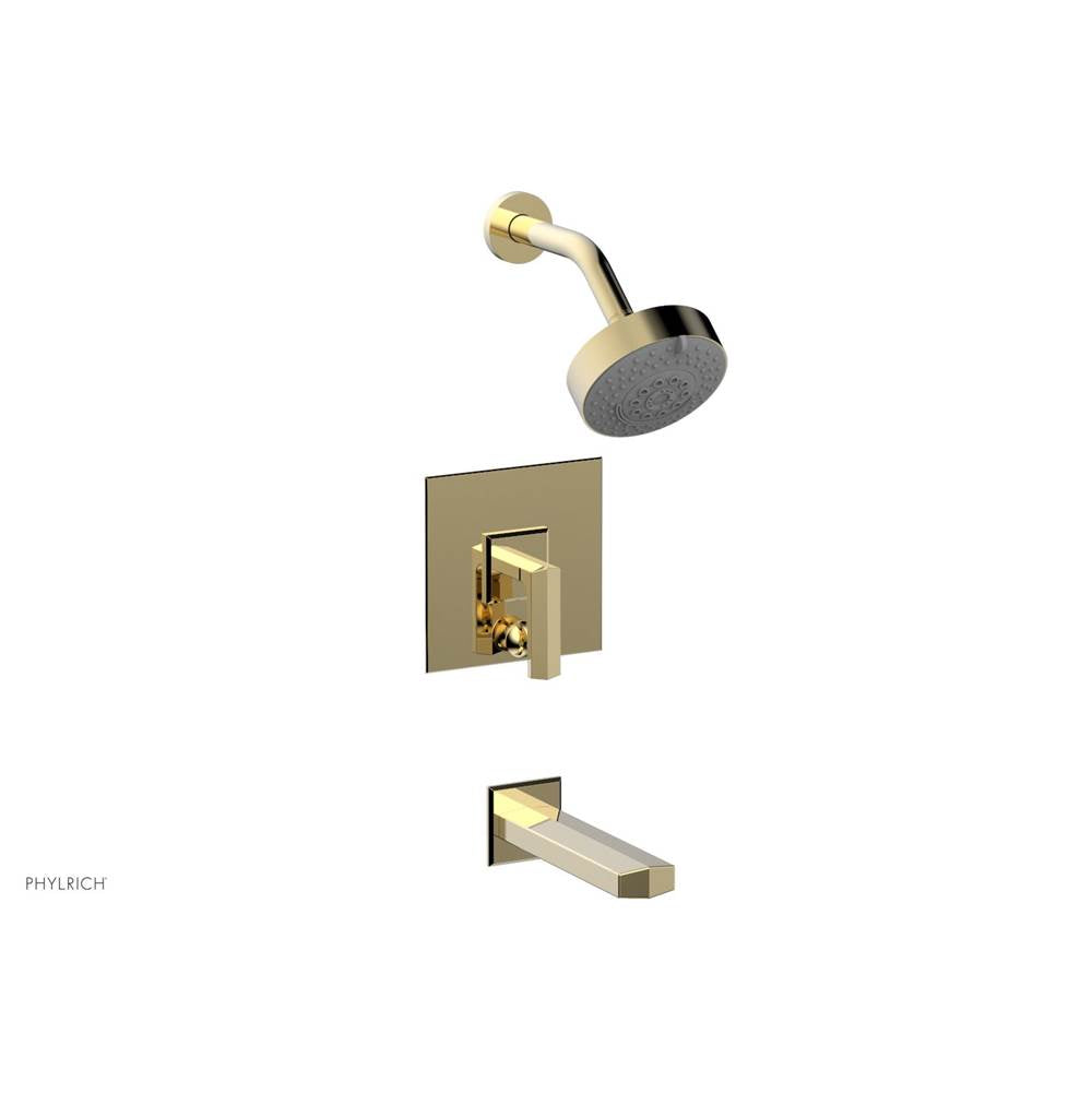 Phylrich - Pb Tub & Shwr Kit Diama, Lever Handle - Polished Brass Uncoated