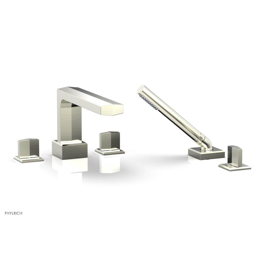 Phylrich - Deck Tub Set Diama W/ Hs, Blade Handle - Polished Brass