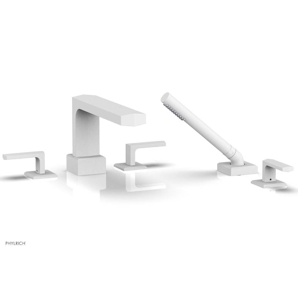 Phylrich - Deck Tub Set Diama W/ Hs, Lever Handle - Satin White