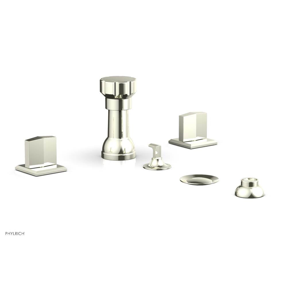 Phylrich - Four Hole Bidet Set Diama, Blade Handle - Burnished Nickel