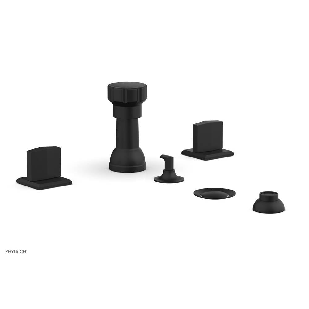 Phylrich - Four Hole Bidet Set Diama, Blade Handle - Matte Black
