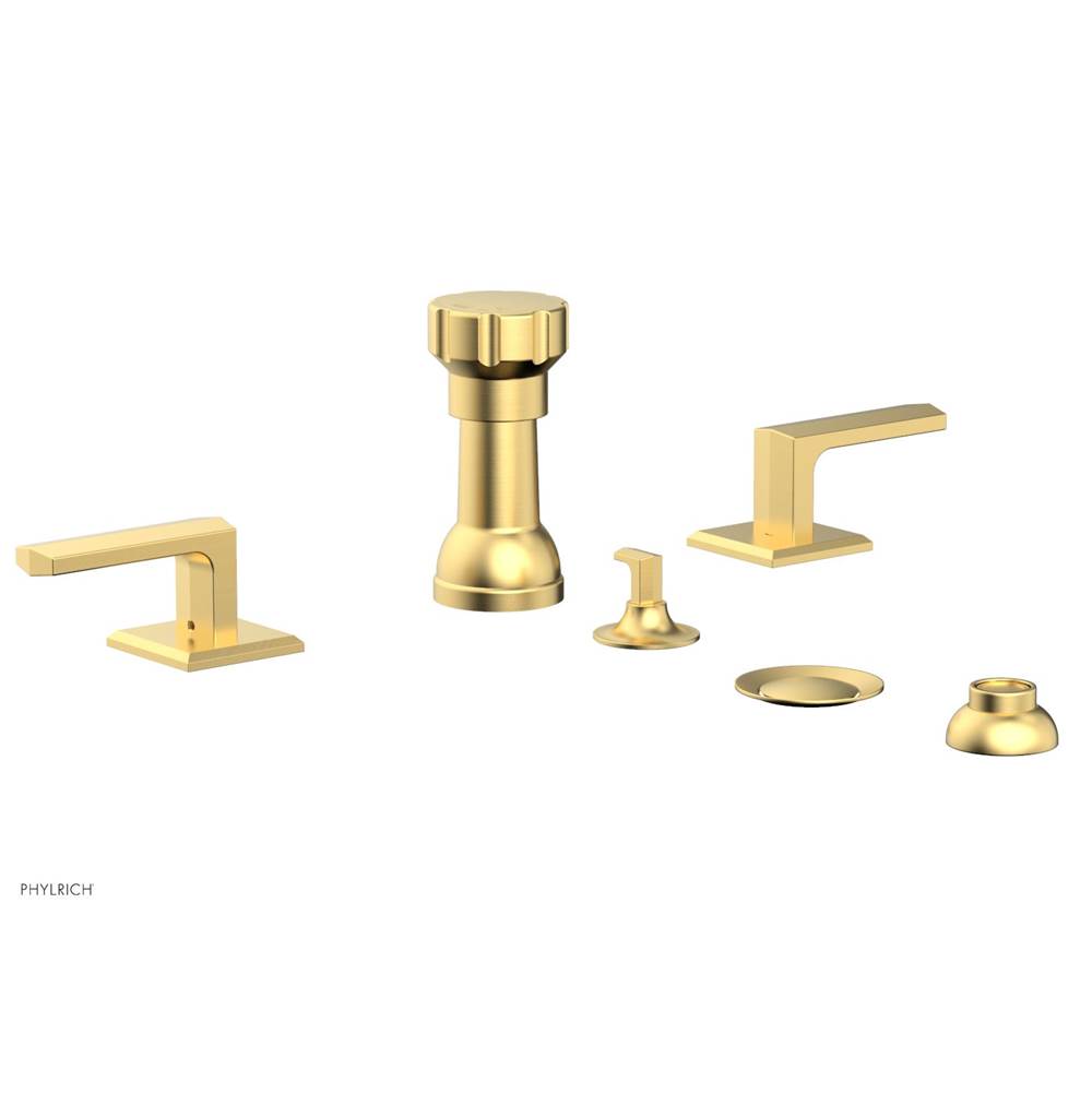 Phylrich - Four Hole Bidet Set Diama, Lever Handle - Burnished Gold