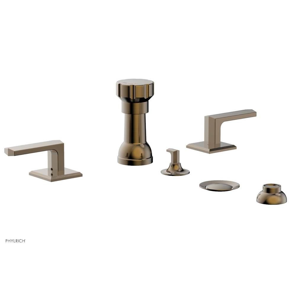 Phylrich - Four Hole Bidet Set Diama, Lever Handle - Antique Brass