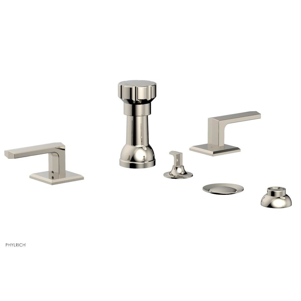 Phylrich - Four Hole Bidet Set Diama, Lever Handle - Polished Nickel
