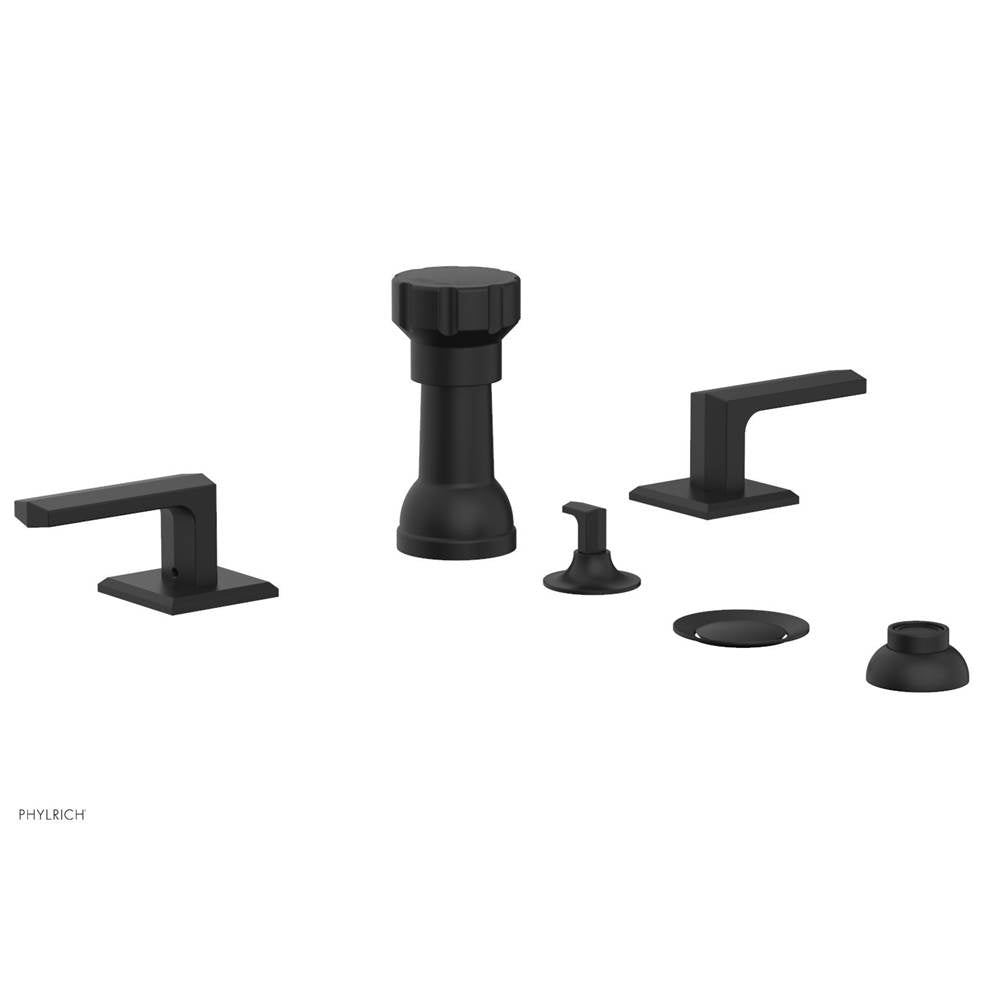 Phylrich - Four Hole Bidet Set Diama, Lever Handle - Matte Black