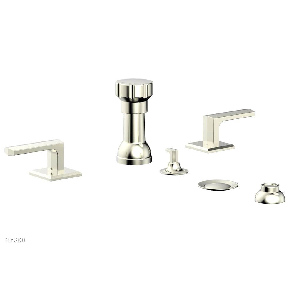 Phylrich - Four Hole Bidet Set Diama, Lever Handle - Satin Nickel