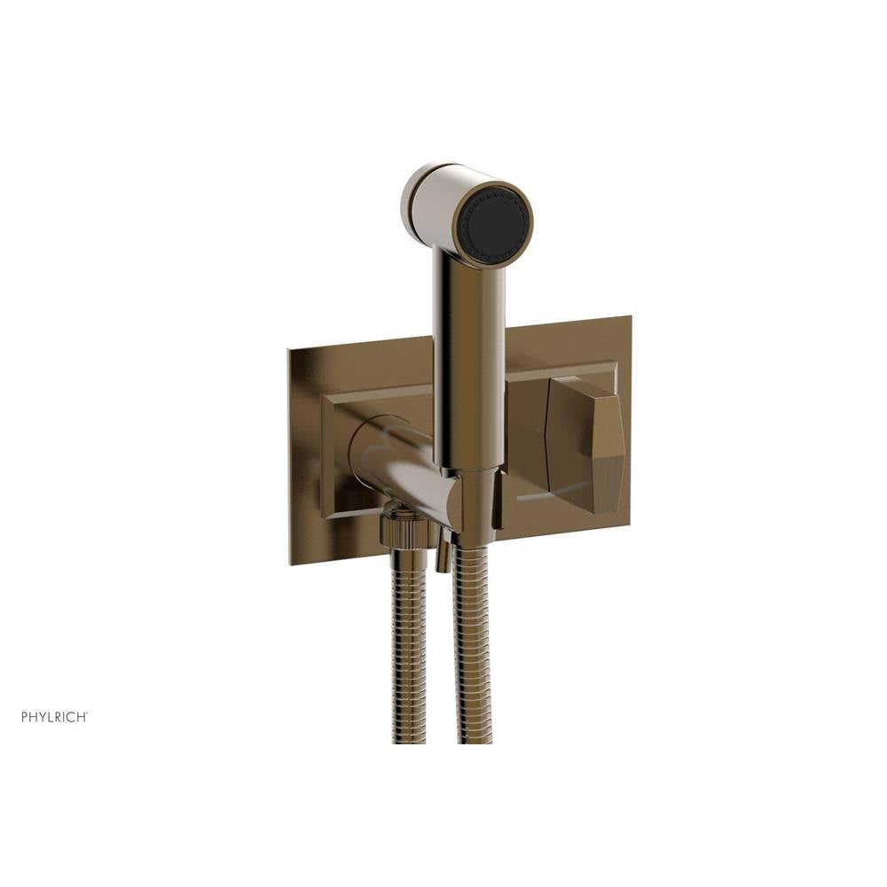 Phylrich - Wall Mounted Bidet Set Diama, Blade Handle - Antique Brass