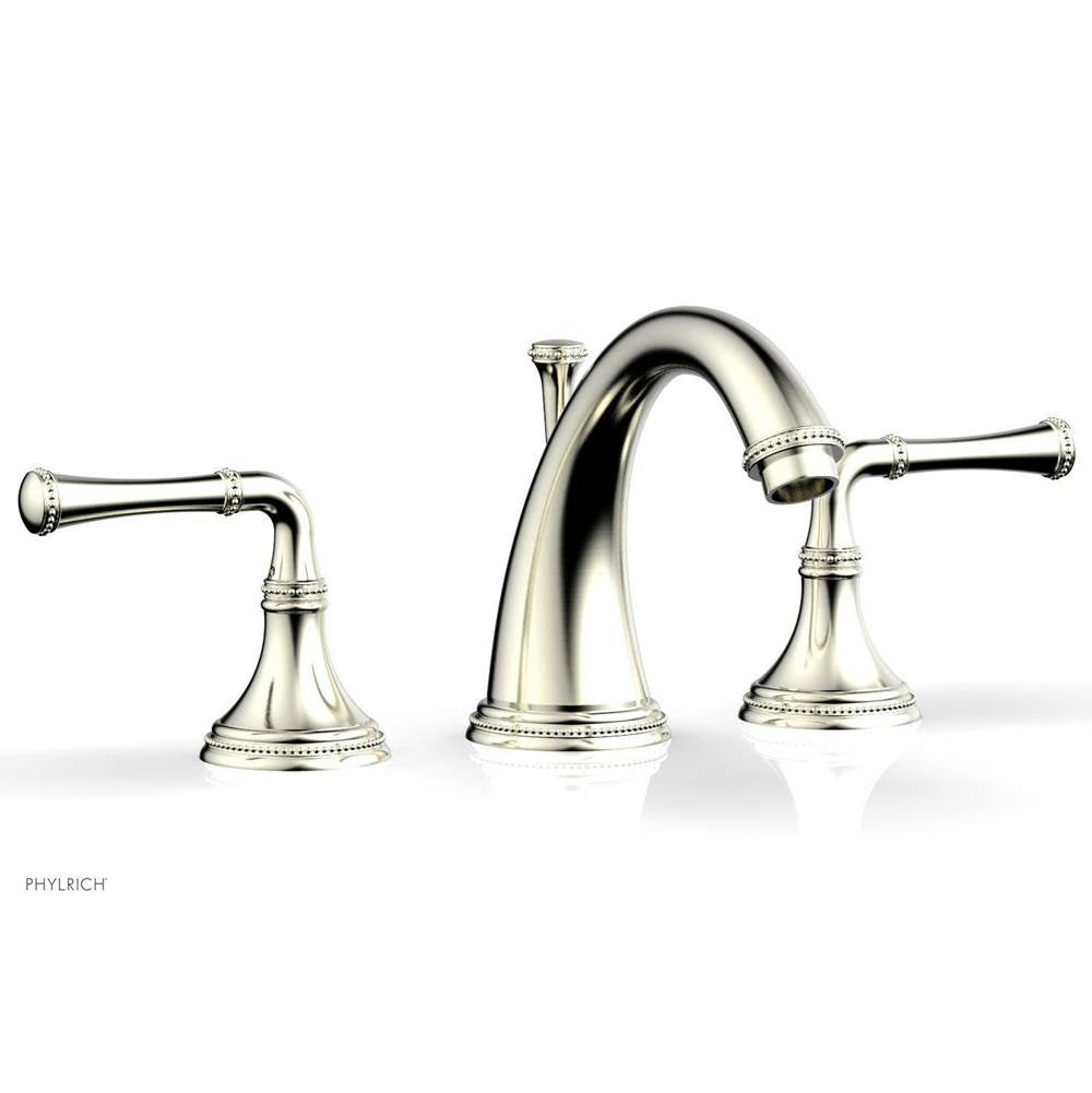 Phylrich - BEADED Widespread Faucet Lever Handles 207-01 - Polished Brass