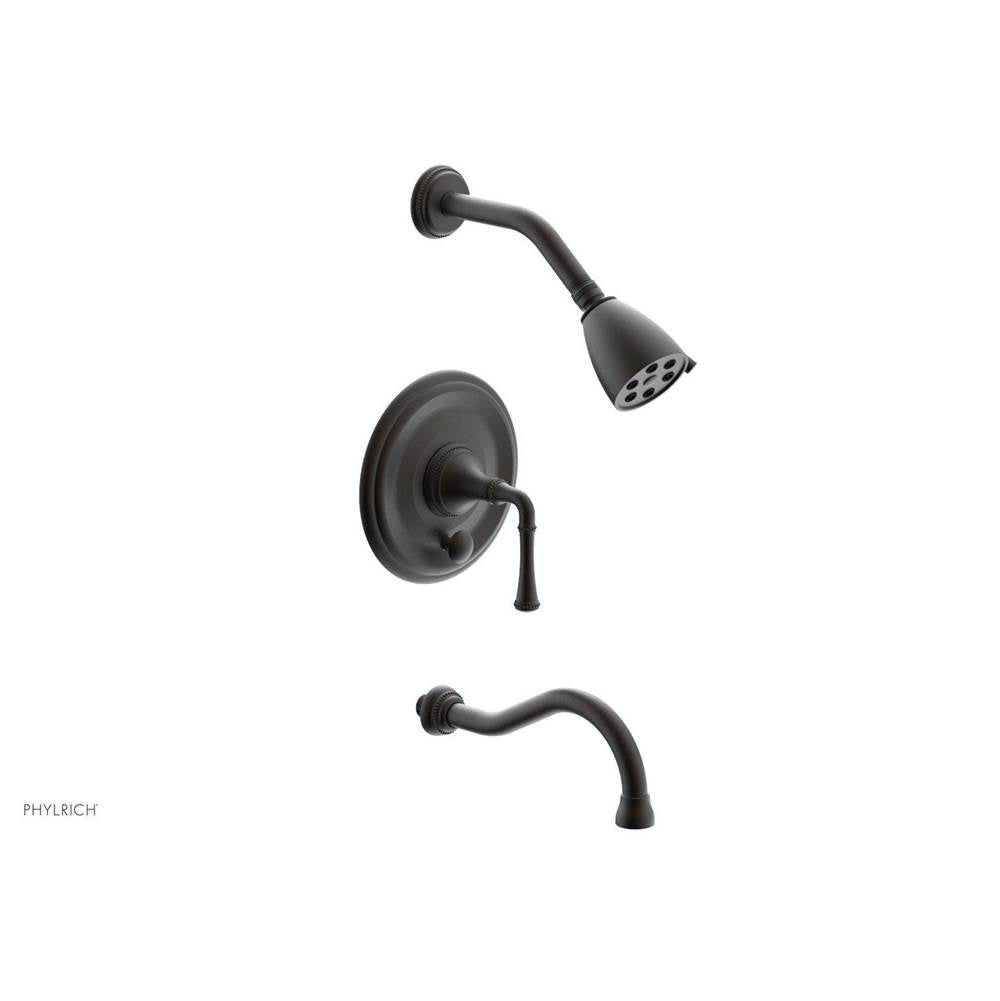 Phylrich - BEADED Pressure Balance Tub and Shower Set - Lever Handle 207-26 - Oil Rubbed Bronze