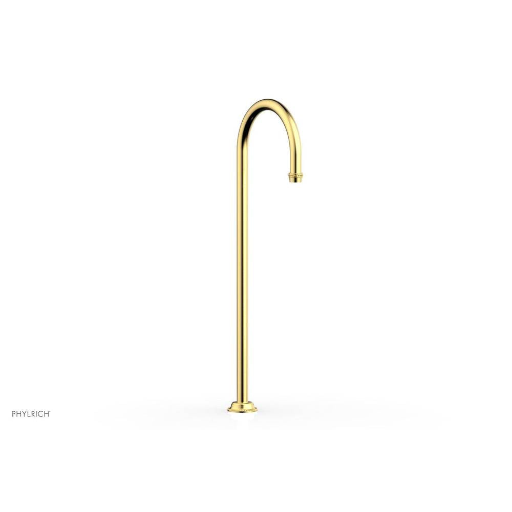 Phylrich - BEADED Floor Mount Spout 207-44 - Satin Gold