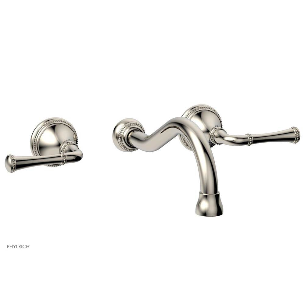 Phylrich - BEADED Wall Tub Set - Lever Handles 207-56 - Polished Nickel
