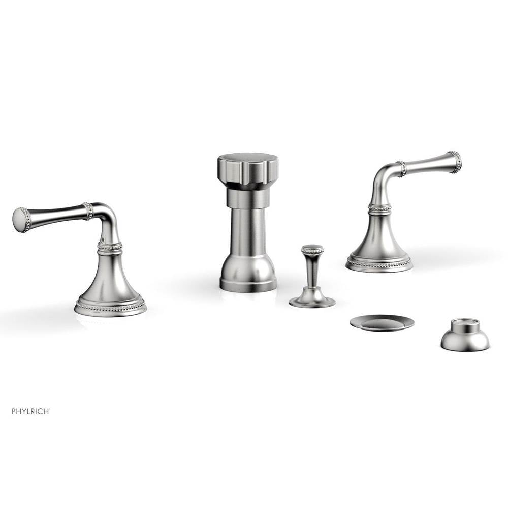 Phylrich - BEADED Four Hole Bidet Set 207-60 - Satin chrome