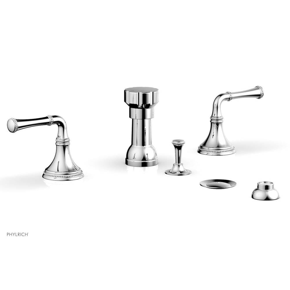 Phylrich - BEADED Four Hole Bidet Set 207-60 - Satin Brass