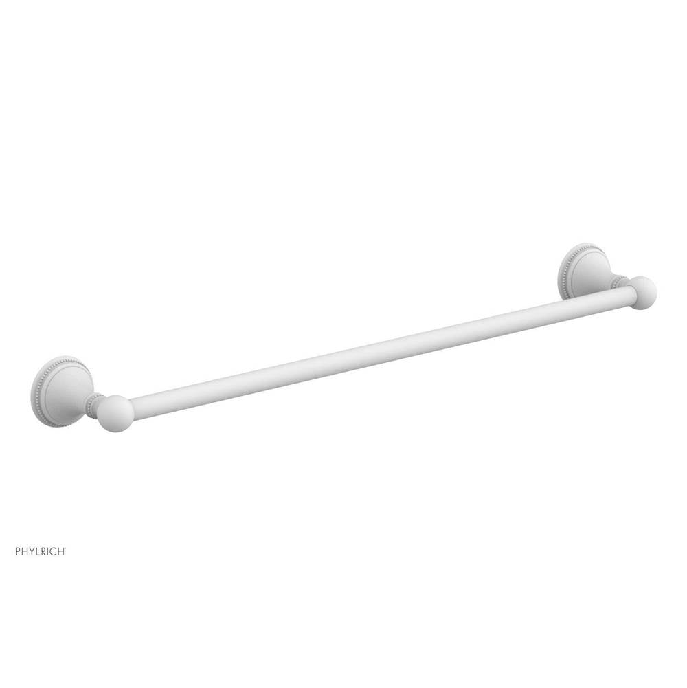 Phylrich - BEADED 24'' Towel Bar 207-71 - Satin White