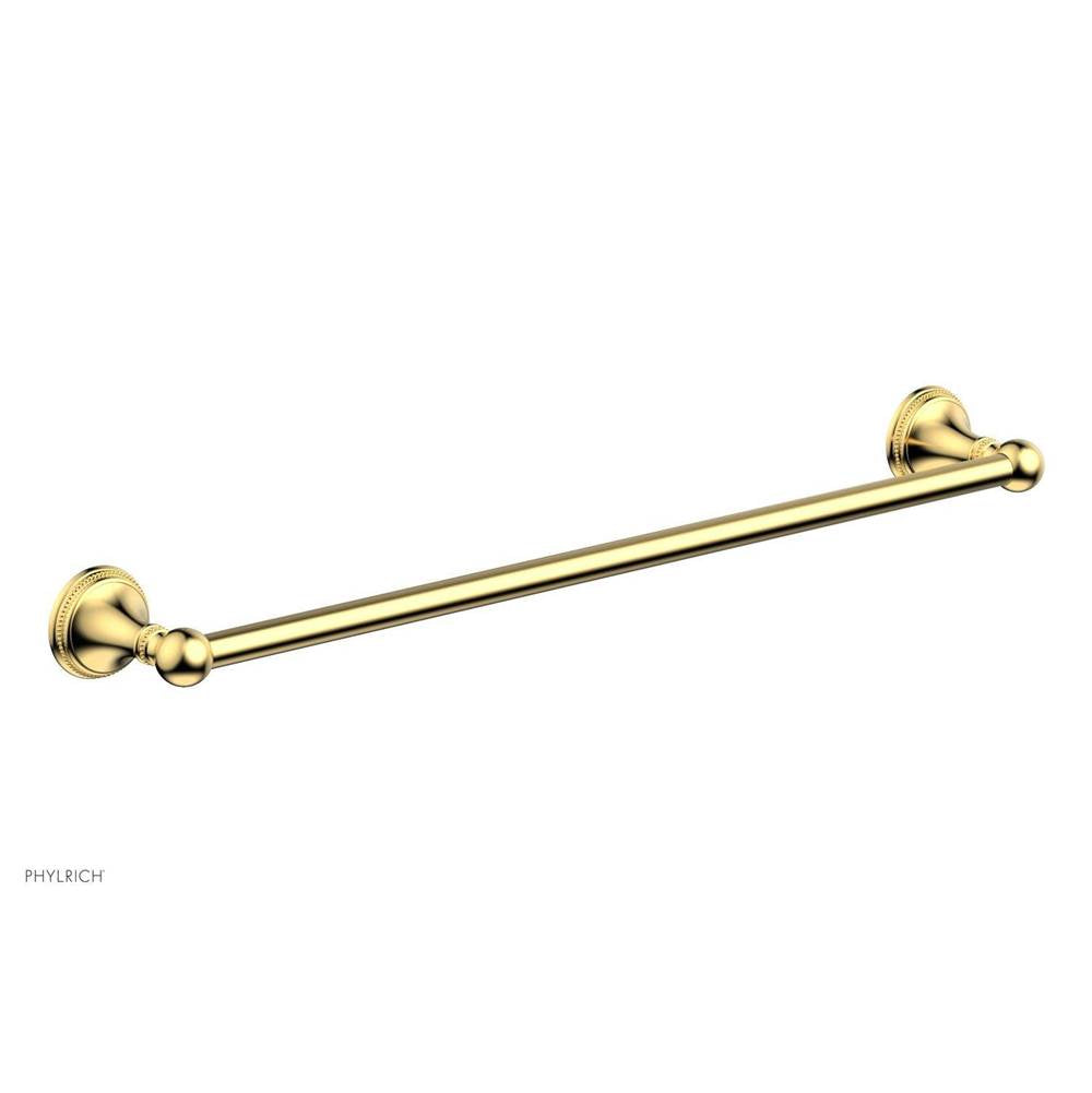 Phylrich - BEADED 24'' Towel Bar 207-71 - Satin Gold